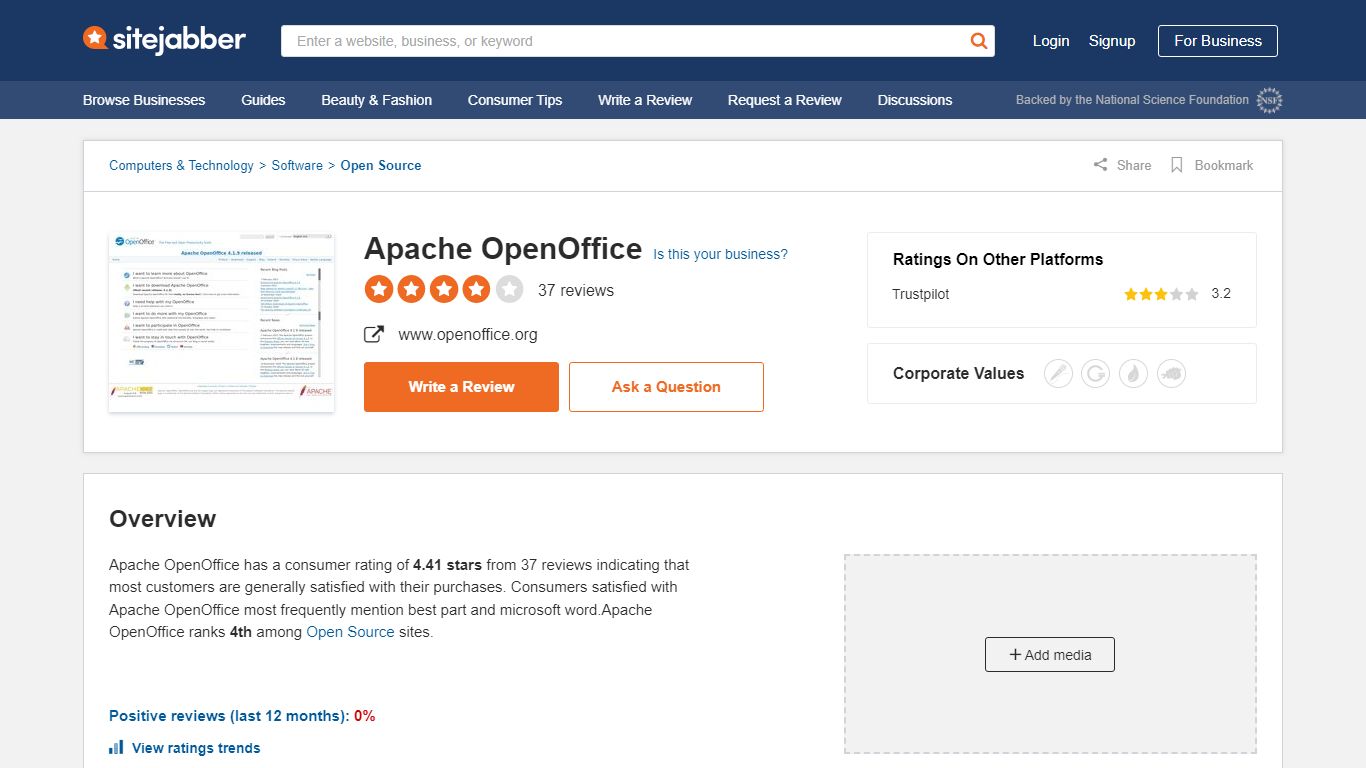 Apache OpenOffice Reviews - 37 Reviews of Openoffice.org - Sitejabber