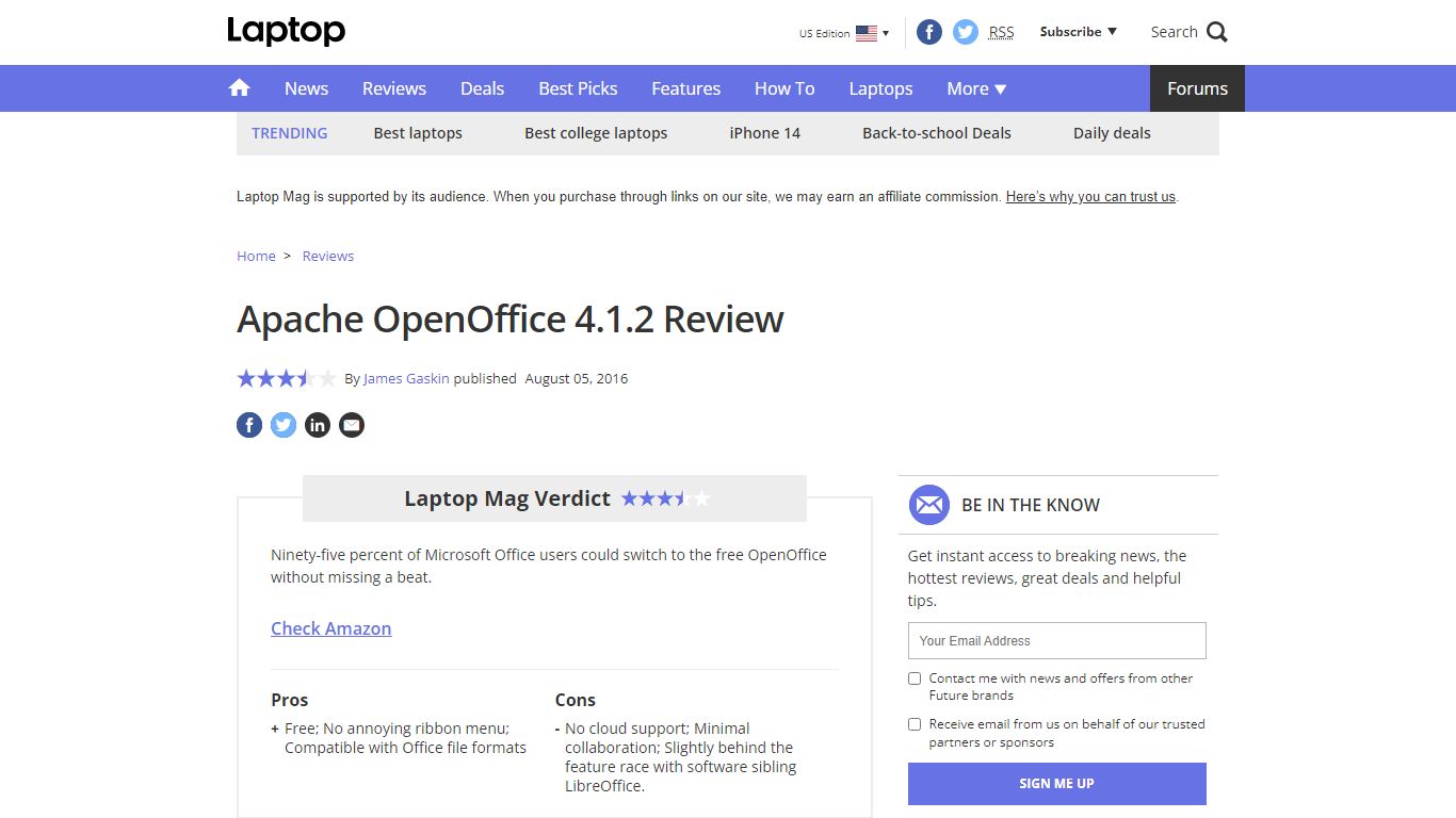 Apache OpenOffice 4.1.2 Review - LaptopMag